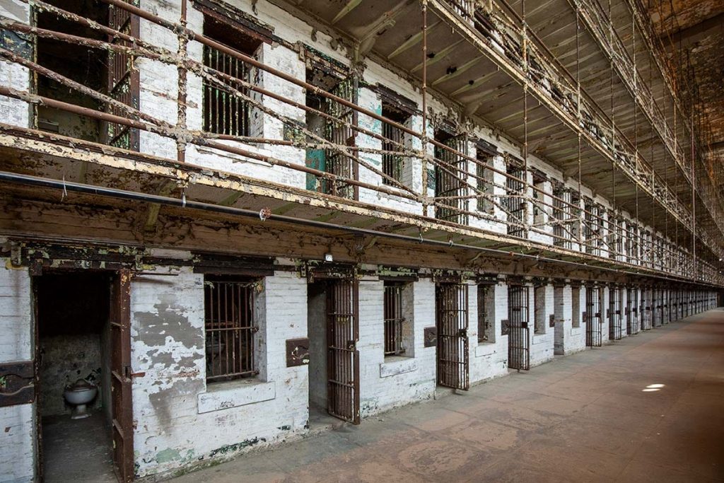 A cellblock used to film Shawshank Redemption at Mansfield Reformatory