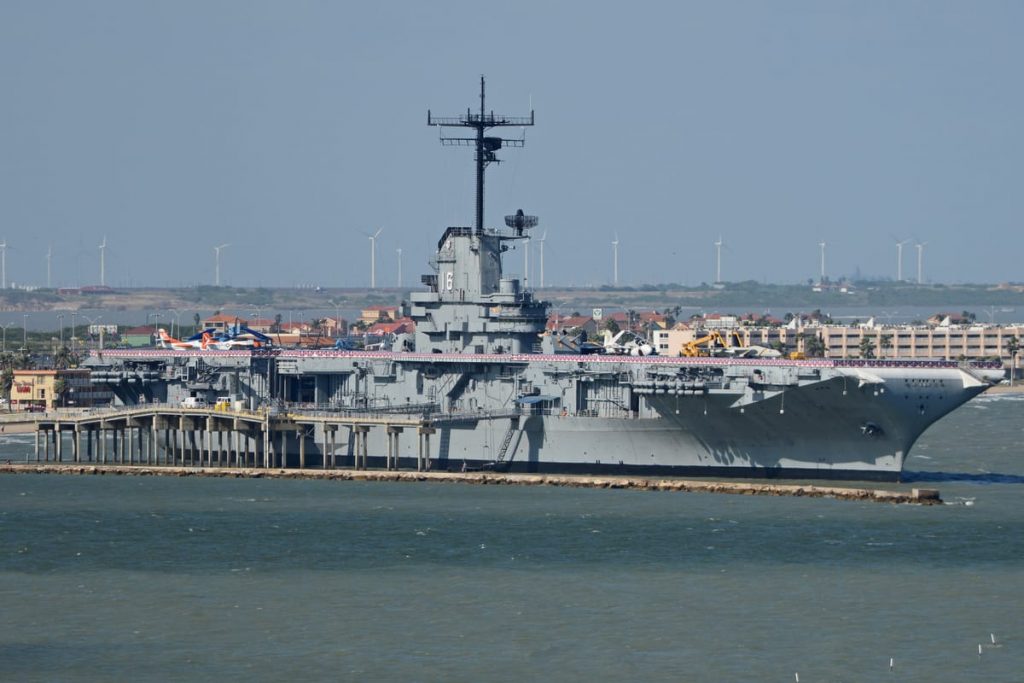 The USS Lexington, known to be haunted is tethered to harbor in california