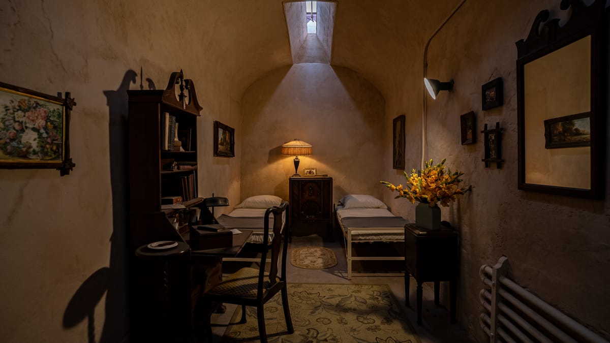 Eastern State Penitentiary hosted Al Capone for a stint, this replica cell shows the accommodations he was afforded during his stay