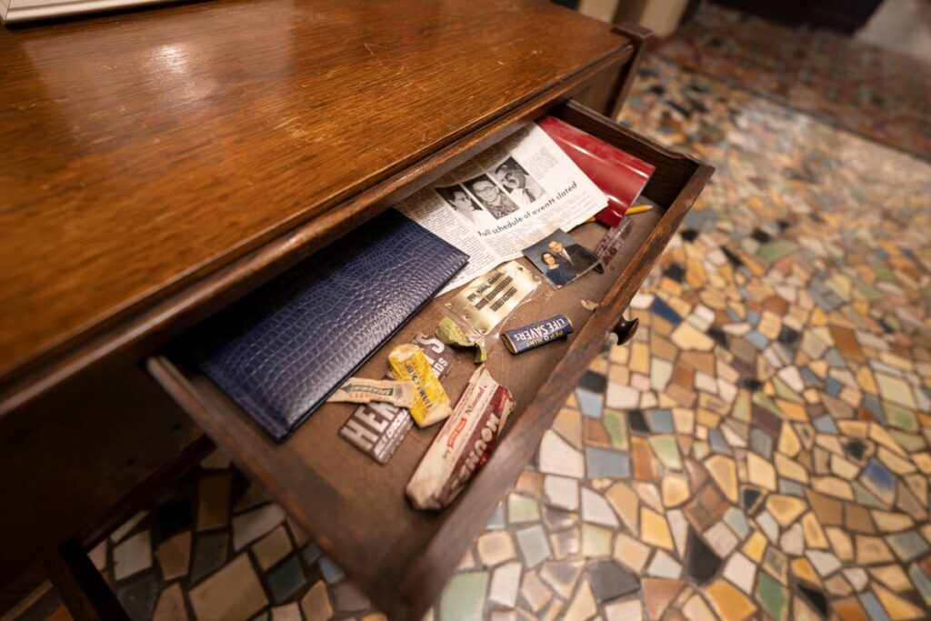Irv's original desk and contents