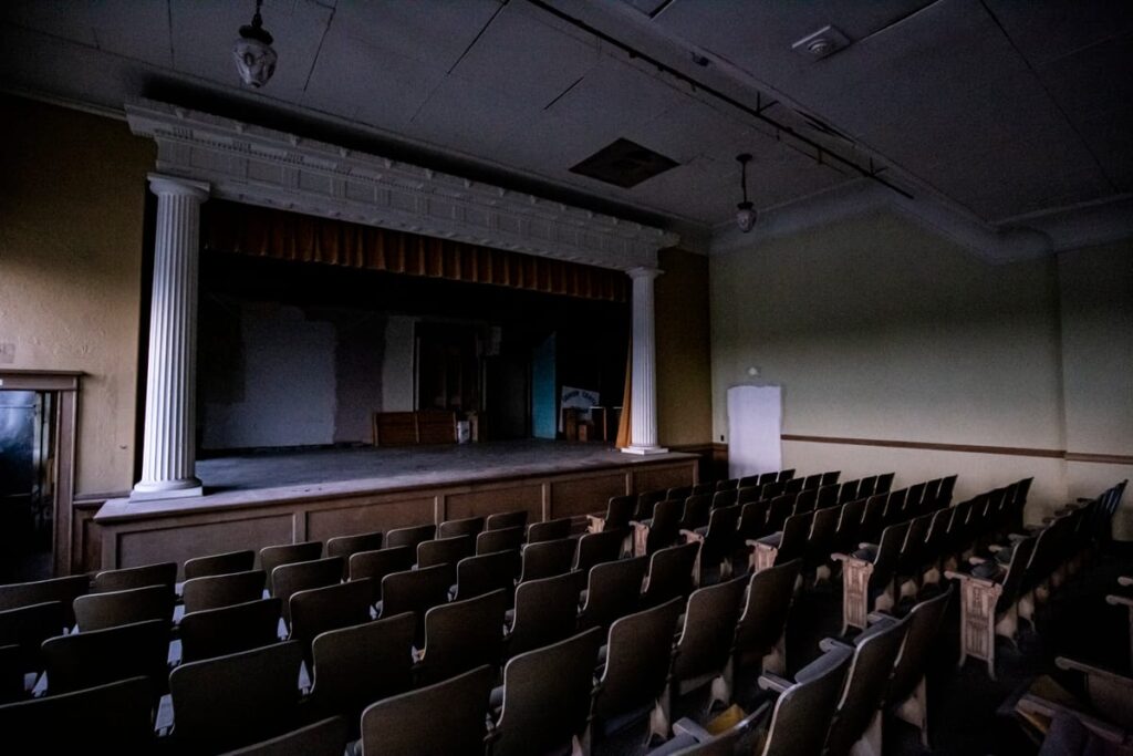 Janesville Public Library's (now Janesville Senior Center) secret, locked off third floor haunted theater
