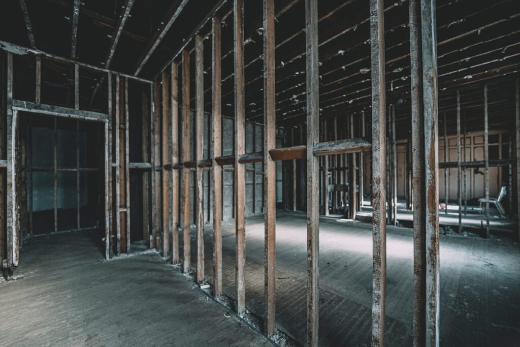 The spooky top floor is rumored to be haunted by a woman murdered in the building