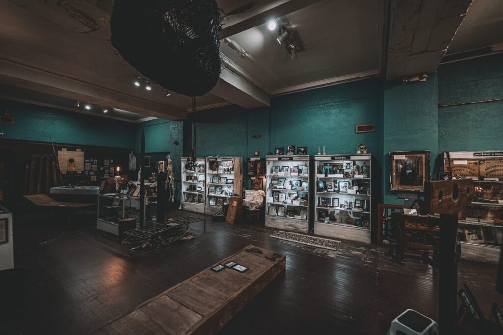 Mineral Springs Hotel features a small museum dedicated to the macabre and its own haunted history
