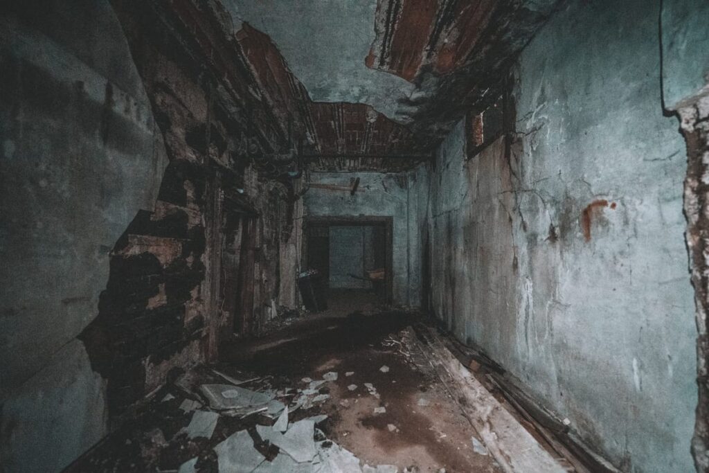 The secret sub-basement in Mineral Springs Hotel, bursting with paranormal energy