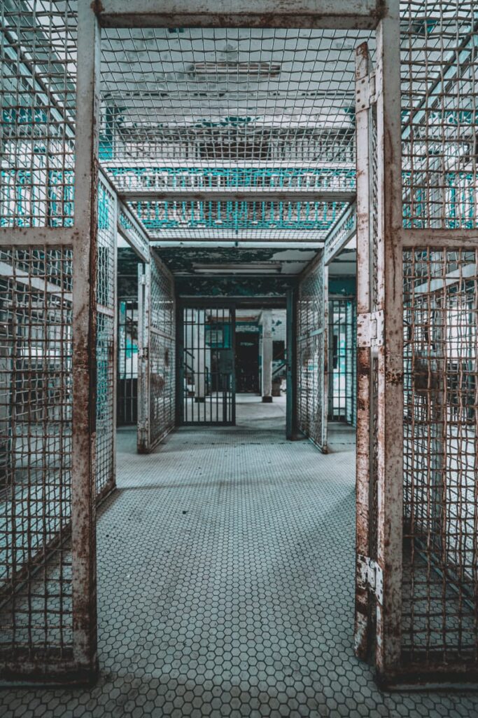 Inmate entry at the haunted Missouri State Penitentiary in Jefferson