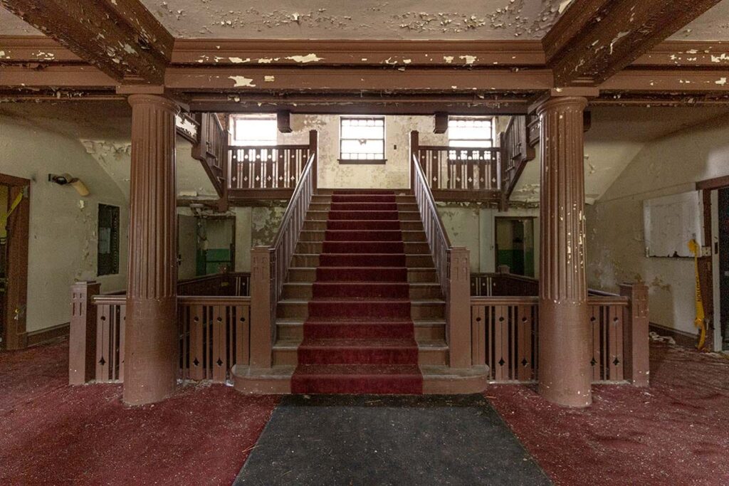 Rumors has it that a spirit has been tracked up and down these stairs