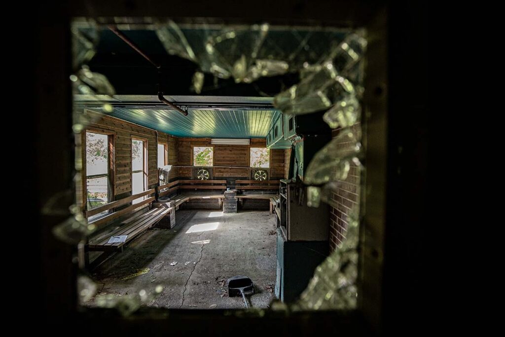 The complex seems to have been abandoned quickly, with papers, equipment and personal effects strewn about