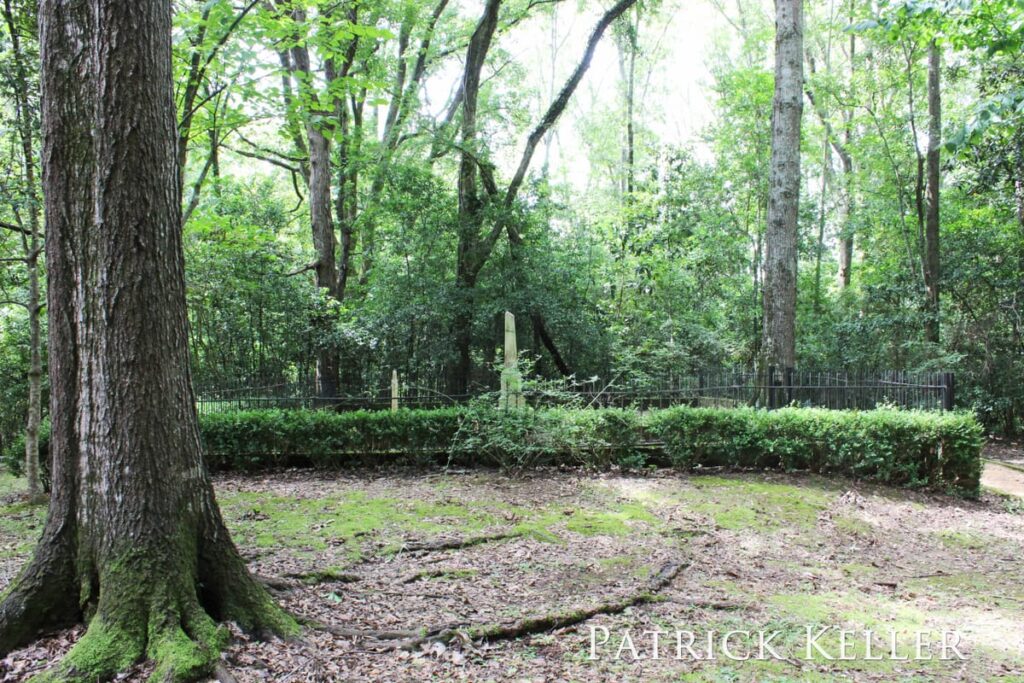 Monmouth Plantation's garden, where the ghost of a former own is reported to be seen wandering