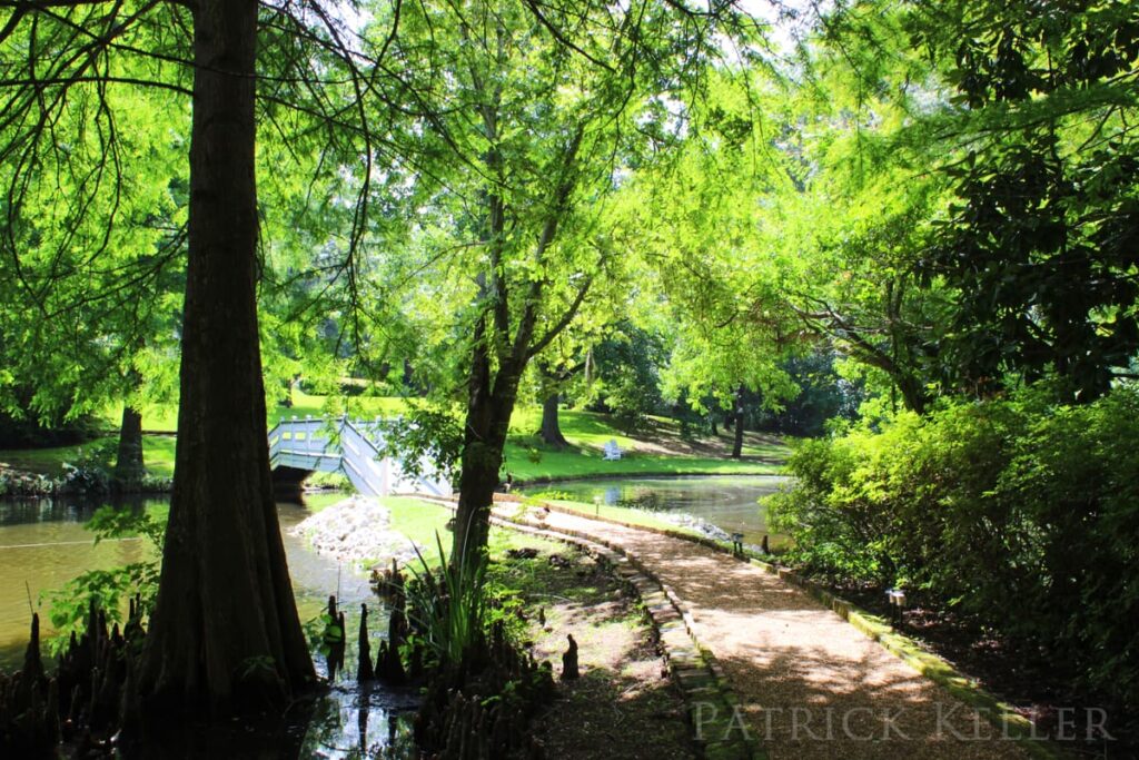 The scenic garden at Monouth Plantation, built in 1817